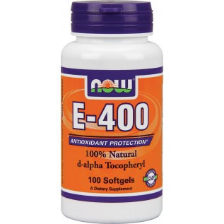Now E 400 100% D-Alpha Tocopheryl 100 Gels