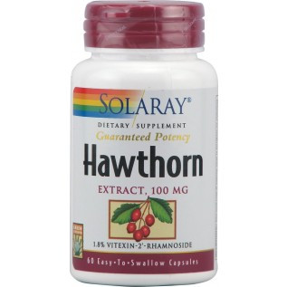 Solaray Hawthorn Extract 100mg 100mg-60 Capsules