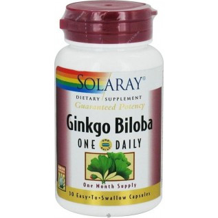 Solaray Ginkgo Biloba One Daily 60 Capsules