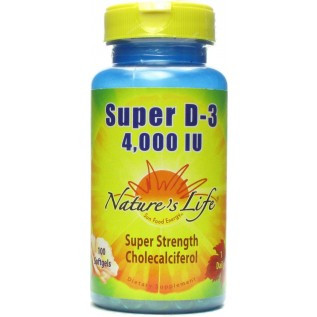 Nature's Life Super D-3 4000 IU 4000 IU-100 Softgels