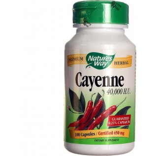 Nature's Way Cayenne 40000 H.U 40000 H.U-100 Capsules