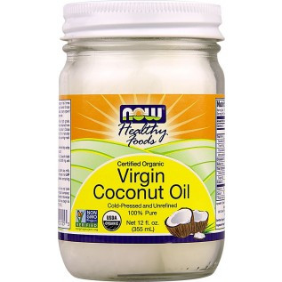Now Organic Virgin Coconut Oil 12 Oz.