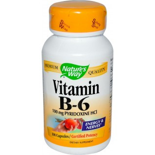 Nature's Way Vitamin B-6 100 Capsules