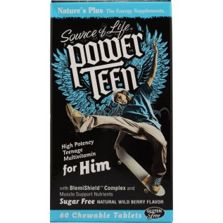 Nature's Plus Power Teen For Him 60 Chewable Tablets