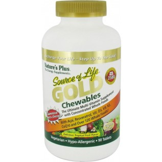 Nature's Plus Source of Life GOLD Chewables 90 Tablets