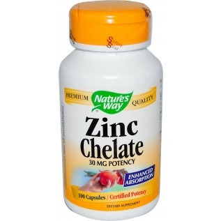 Nature's Way Zinc Chelate 30 mg 30mg-100 Capsules