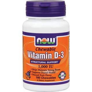 Now Chewable Vitamin D-3 1000 IU 1000 IU-180 Chews