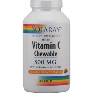 Solaray Vitamin C Chewable 500 mg 500mg-100 Wafers