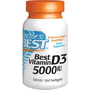 Doctor's Best Best Vitamin D3 5000 IU 5000 IU-360 Softgels