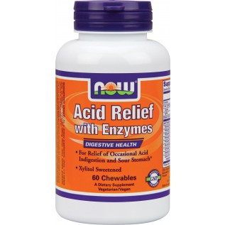 Now Acid Relief with Enzymes 60 Chewables