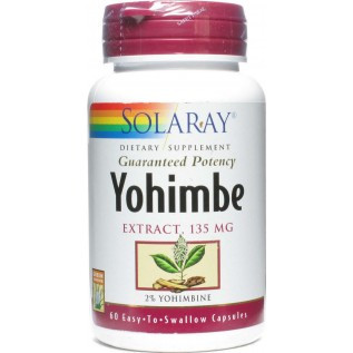 Solaray Yohimbe Extract 135 mg 135mg-60 Capsules