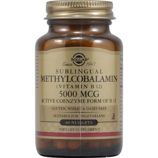 Solgar Methylcobalamin Vitamin B-12 5000 mcg 5000 mcg-60 Nuggets