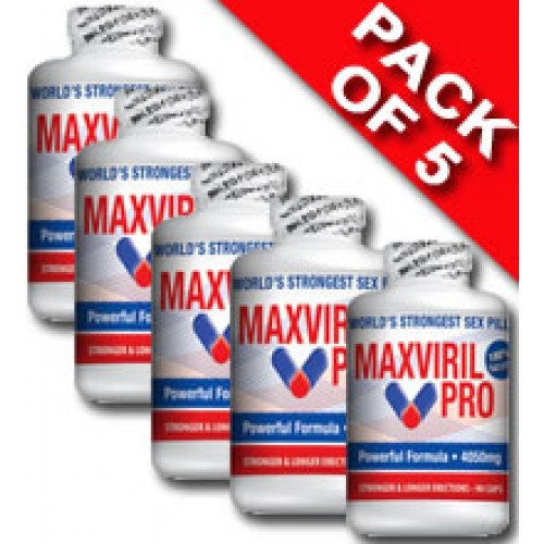 pack de 5 viril max pro:  cure aphrodisiaque et stimulant de la croissance du pénis   