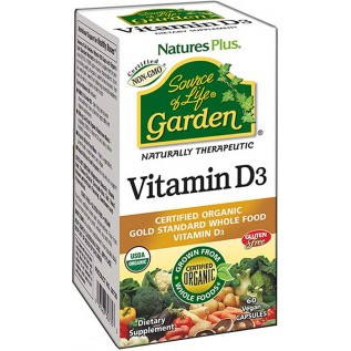Nature's Plus Source of Life Garden Vitamin D3 60 V-Capsules