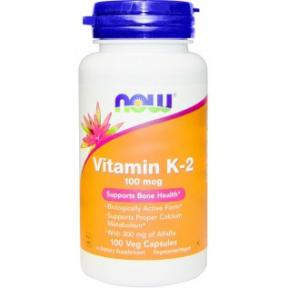 Now Vitamin K-2 100 mcg 100 V-Capsules