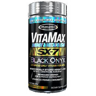 MuscleTech VitaMax Energy - Metabolism SX-7 Black Onyx For Men 120 Tablets