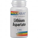 Solaray Lithium Aspartate 5mg 5mg-100 Capsules