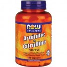 Now Arginine - Citrulline 120 Capsules