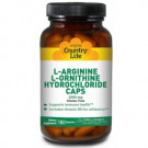 Country Life L-Arginine L-Ornithine Hydrochloride Caps 1000 mg 180 Capsules